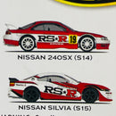 2024 Hot Wheels Premium Car Culture Nissan Silvia 2 Pack Set de 2 - Nissan 240SX S14 y Nissan Silvia S15 con Llantas de Goma RR