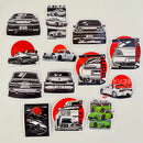 Set de 13 Stickers de Carros JDM y Autos Japoneses