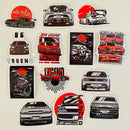 Set de 13 Stickers de Carros JDM y Autos Japoneses