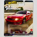 2025 Hot Wheels Premium Fast & Furious Rápidos y Furiosos Nissan 240SX S14 granate Llantas de Goma RR