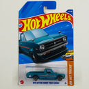 2025 Hot Wheels HW Hot Trucks 1975 Datsun Sunny Truck B120 verde azulado metálico FC3