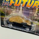 2025 Hot Wheels Premium Back to the Future Ford Super De Luxe Volver al Futuro negro Llantas de Goma RR base ZAMAC