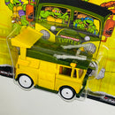 2025 Hot Wheels Premium Pop Culture Teenage Mutant Ninja Turtles Tortugas Ninja TMNT Party Wagon amarillo Llantas de Goma RR