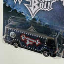2025 Hot Wheels Premium Pop Culture Headbangers Ball HW Tour Bus negro Llantas de Goma RR base ZAMAC