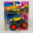 2025 Hot Wheels Monster Trucks Freestyle Wreckers Barbie Corvette XL Chevrolet amarillo MT Primera Edición con Auto Aplastable
