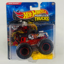 2025 Hot Wheels Monster Trucks Live Bone Shaker negro MT con Auto Aplastable