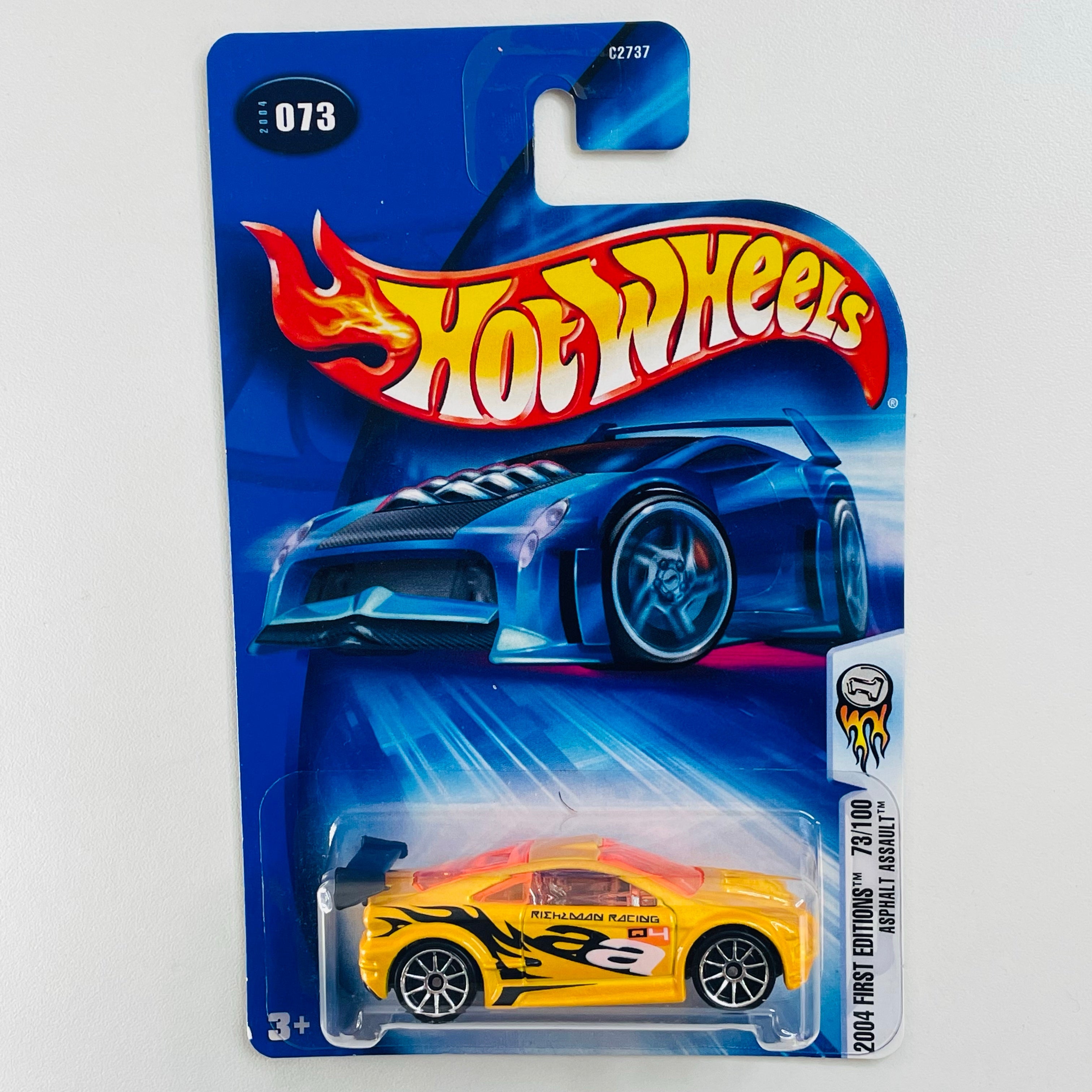 2004 Hot Wheels First Editions Asphalt Assault 073 amarillo metálico 1