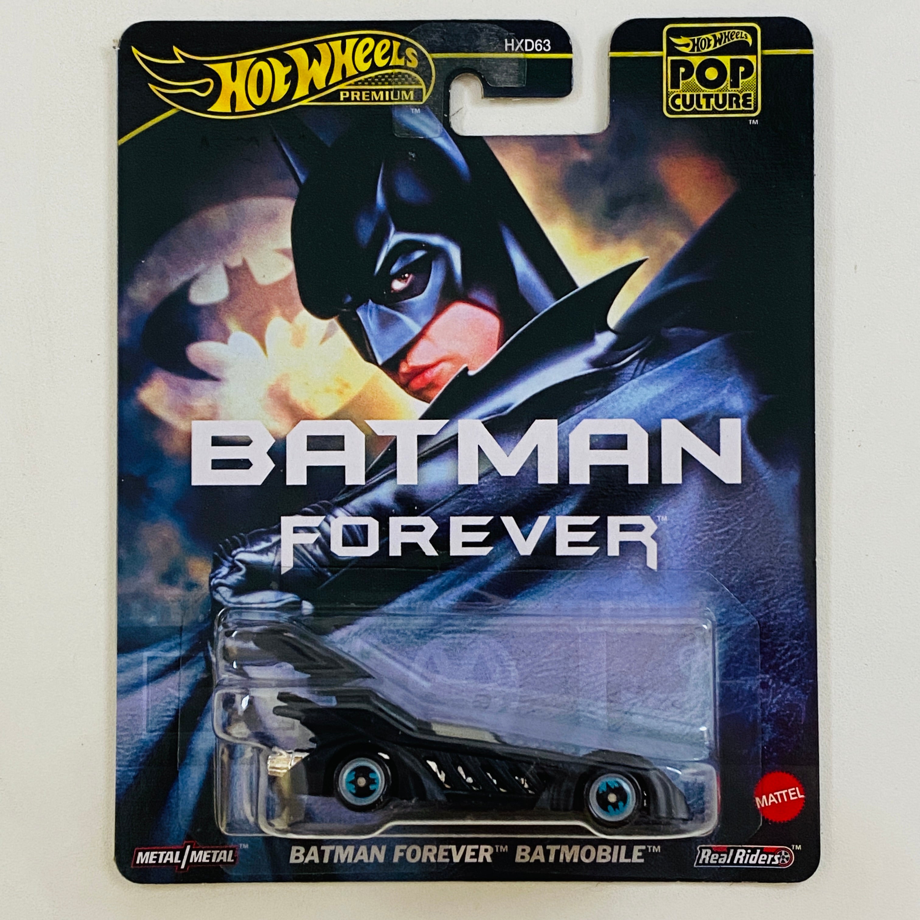 2024 Hot Wheels Premium Pop Culture Batman Forever Batmobile negro Llantas  de Goma RR