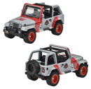 2025 Hot Wheels Premium Pop Culture Jurassic Park 92 Jeep Wrangler Sahara gris Llantas de Goma RR