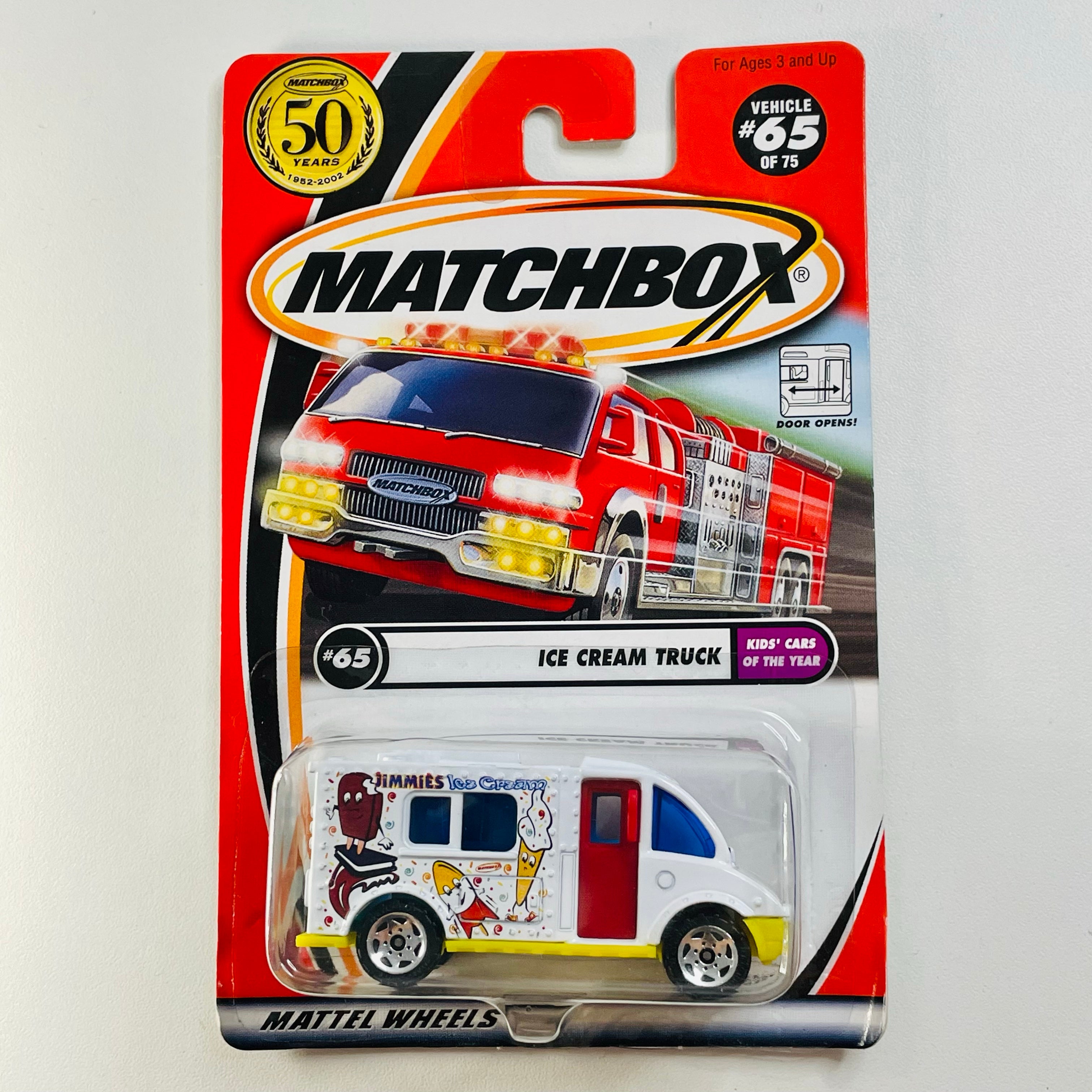2002 Matchbox Kids Cars of the Year Ice Cream Truck 65 blanco