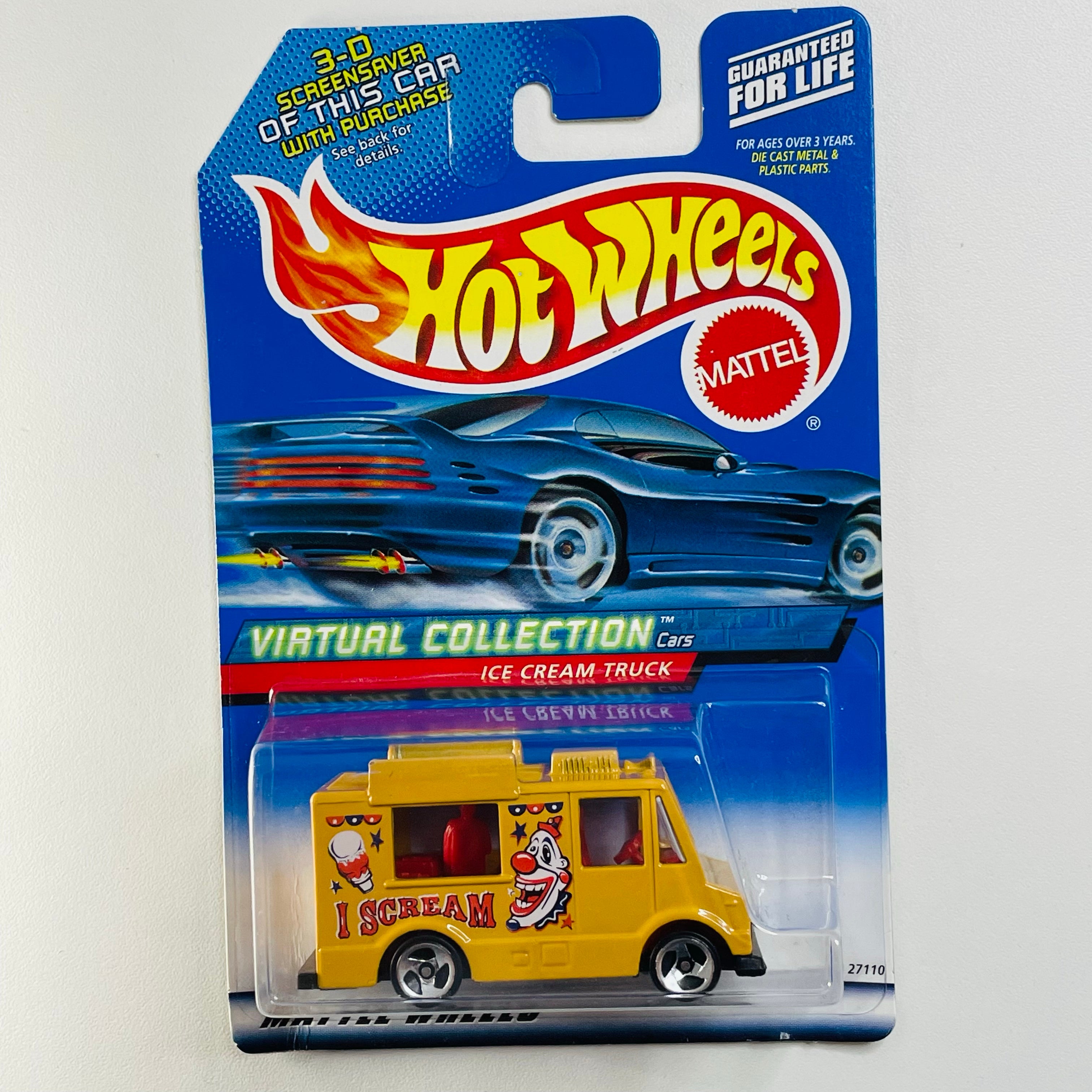 2000 Hot Wheels Virtual Collection Ice Cream Truck amarillo 3SP