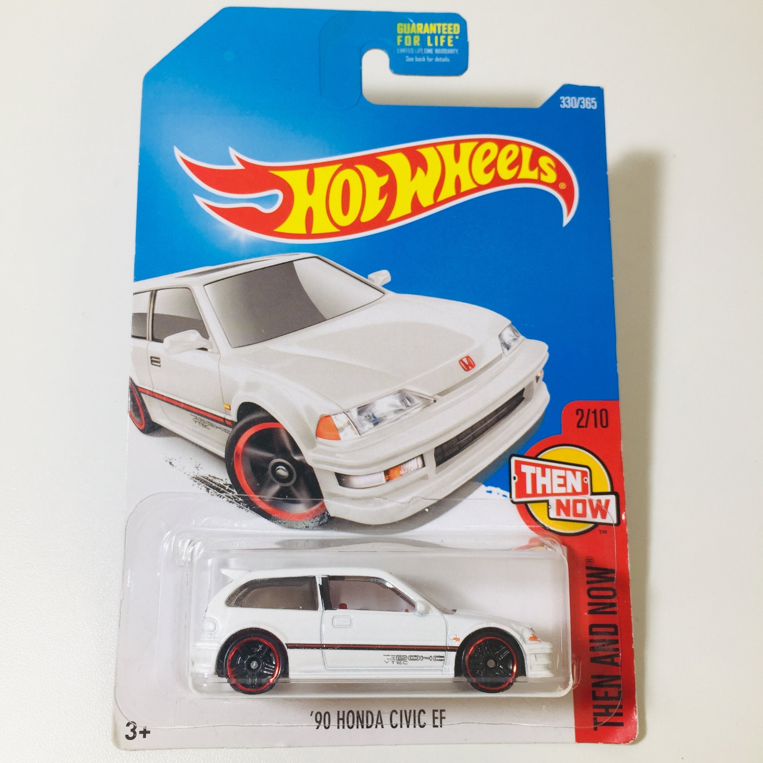 2017 Hot Wheels Then and Now 90 Honda Civic EF blanco PR5