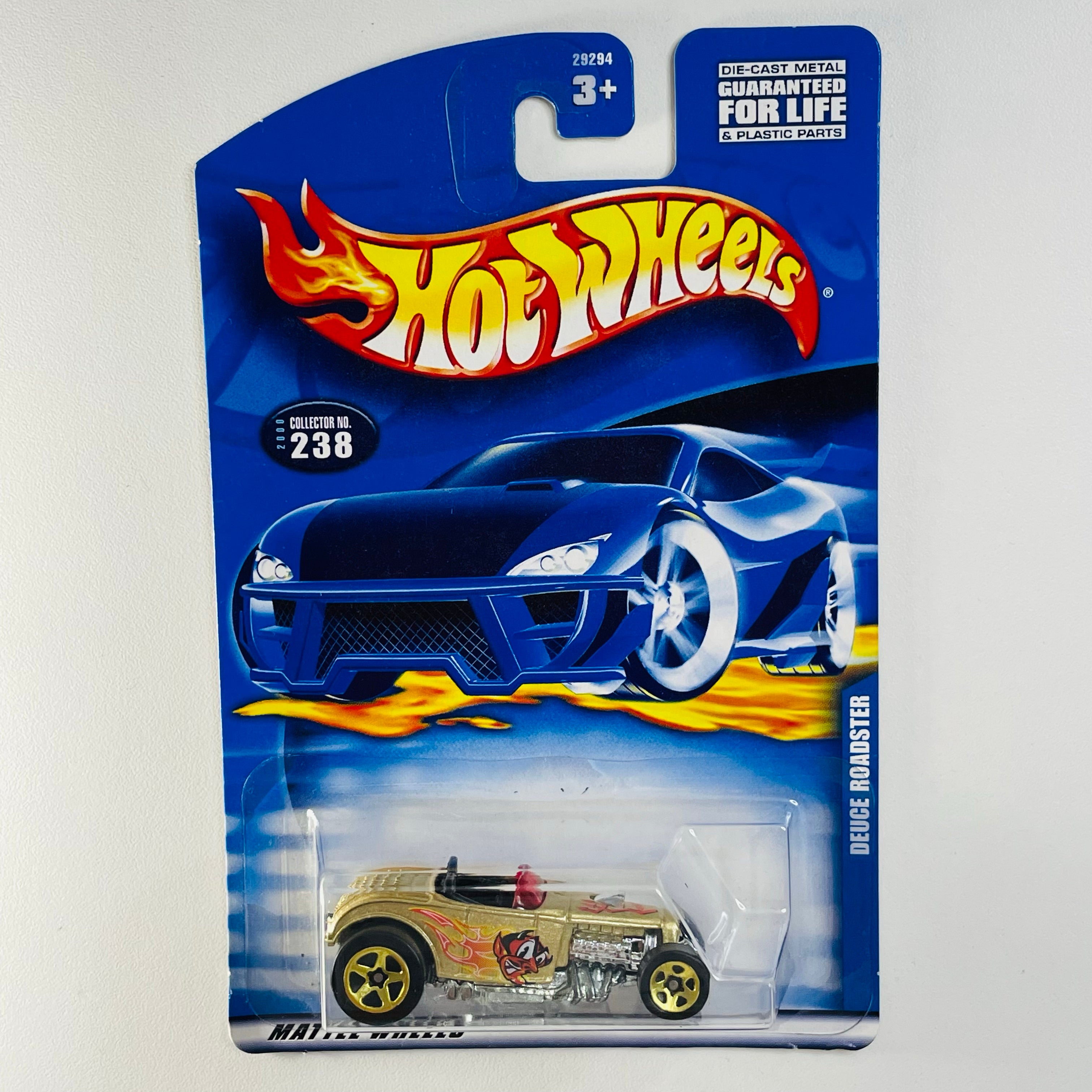 2000 Hot Wheels 1932 Ford Deuce Roadster 238 dorado metálico 5SP base