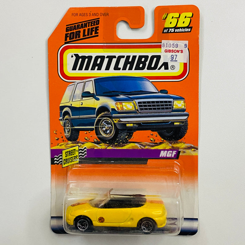 1998 Matchbox Street Cruisers MG Rover MGF 1.8i amarillo Primera Edición