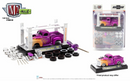 2024 M2 Machines Model Kit Limited Edition 1/9250 1954 Chevrolet 3100 TRUCK R68 fucsia con amarillo Llantas de Goma