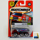 2002 Matchbox 50th Anniversary Rescue Rookies Dump Truck rojo metálico Primera Edición con Tolva Inclinable