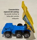 2002 Matchbox 50th Anniversary Rescue Rookies Dump Truck rojo metálico Primera Edición con Tolva Inclinable