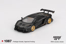 2026 Mini GT MiJo Exclusives 1:64 LB-WORKS Lamborghini Aventador Limited Edition Matte Black negro Llantas de Goma