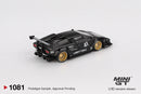 2025 Mini GT MiJo Exclusives 1:64 Limited Edition Lamborghini Countach LB-WORKS Black negro Llantas de Goma