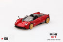2019 Mini GT MiJo Exclusives 1:64 Limited Edition 1/3,600 Pagani Huayra Roadster Rosso Monza rojo Llantas de Goma