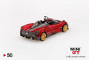 2019 Mini GT MiJo Exclusives 1:64 Limited Edition 1/3,600 Pagani Huayra Roadster Rosso Monza rojo Llantas de Goma