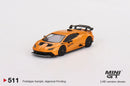 2022 Mini GT MiJo Exclusives 1:64 Limited Edition 1/4,800 Lamborghini Huracán STO naranja Arancio Borealis Llantas de Goma