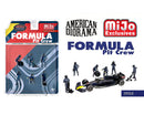 2026 American Diorama MiJo Exclusives 1:64 Limited Edition Formula Pit Crew Team Blue Figuras Equipo de Boxes F1