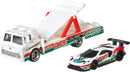 2020 Hot Wheels Premium Car Culture Team Transport Castrol 2016 Ford GT Race y camión Ford C-800 con Llantas de Goma RR - Detalle Burbuja