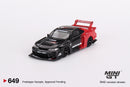 2024 Mini GT MiJo Exclusives 1:64 Limited Edition LB-Super Silhouette Nissan S15 SILVIA ADVAN negro con rojo Llantas de Goma