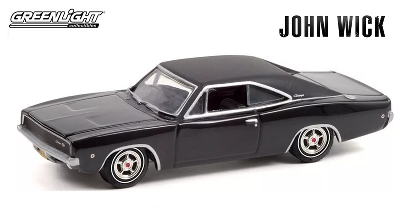 2021 Greenlight Hollywood Limited Edition John Wick 1968 Dodge Charger RT negro Llantas de Goma