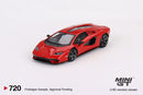 2024 Mini GT MiJo Exclusives 1:64 Limited Edition 1/5,400 Lamborghini Countach LPI 800-4 Rosso Mars rojo Llantas de Goma