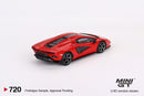 2024 Mini GT MiJo Exclusives 1:64 Limited Edition 1/5,400 Lamborghini Countach LPI 800-4 Rosso Mars rojo Llantas de Goma