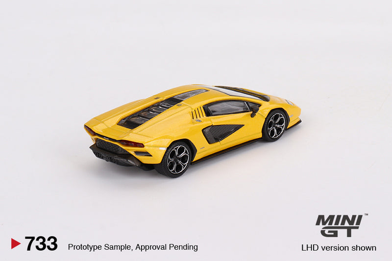 2024 Mini GT MiJo Exclusives 1:64 Limited Edition 1/6,000 Lamborghini Countach LPI 800-4 New Giallo Orion amarillo Llantas de Goma