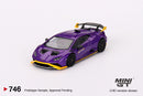 2025 Mini GT MiJo Exclusives 1:64 Limited Edition Lamborghini Huracan STO Viola Pasifae morado Llantas de Goma