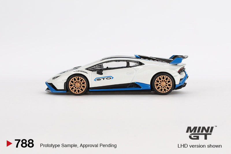 2025 Mini GT MiJo Exclusives 1:64 Limited Edition Lamborghini Huracan STO Bianco Asopo blanco Llantas de Goma