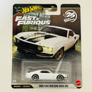 2026 Hot Wheels Premium Fast & Furious 25th Anniversary Rápidos y Furiosos 1969 Ford Mustang Boss 302 blanco Llantas de Goma RR base ZAMAC