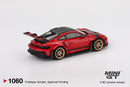 2026 Mini GT MiJo Exclusives 1:64 Limited Edition Porsche 911 GT3 RS Weissach Package Guards Red rojo Llantas de Goma