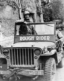 2022 Greenlight Battalion 64 Theodore Roosevelt Jr 1942 Willys MB Jeep Rough Rider US Army WWII Segunda Guerra Mundial verde Llantas de Goma