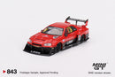 2025 Mini GT MiJo Exclusives 1:64 Limited Edition Nissan LB-ER34 Super Silhouette SKYLINE Red/Black rojo con negro Llantas de Goma