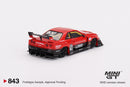 2025 Mini GT MiJo Exclusives 1:64 Limited Edition Nissan LB-ER34 Super Silhouette SKYLINE Red/Black rojo con negro Llantas de Goma