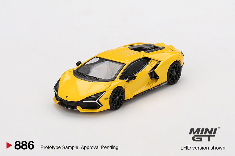 2025 Mini GT MiJo Exclusives 1:64 Limited Edition Lamborghini Revuelto Giallo amarillo Llantas de Goma
