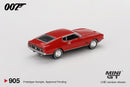 2025 Mini GT MiJo Exclusives 1:64 Limited Edition James Bond 007 Diamantes para la Eternidad Ford Mustang Mach 1 rojo Llantas de Goma