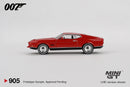 2025 Mini GT MiJo Exclusives 1:64 Limited Edition James Bond 007 Diamantes para la Eternidad Ford Mustang Mach 1 rojo Llantas de Goma
