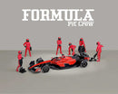 2026 American Diorama MiJo Exclusives 1:64 Limited Edition Formula Pit Crew Team Red Figuras Equipo de Boxes F1