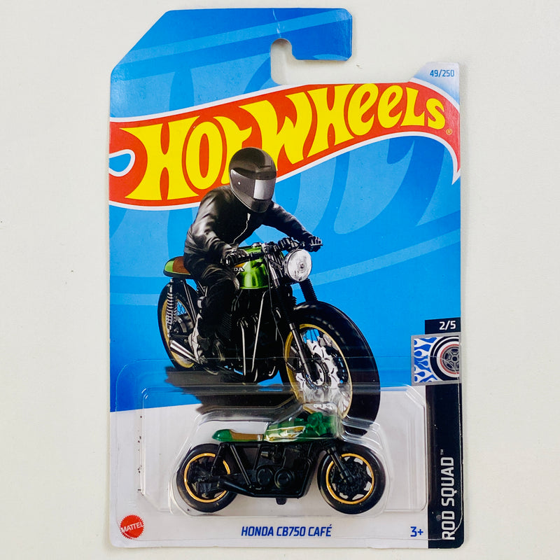 2024 Hot Wheels Rod Squad Honda CB750 Café verde MCCR