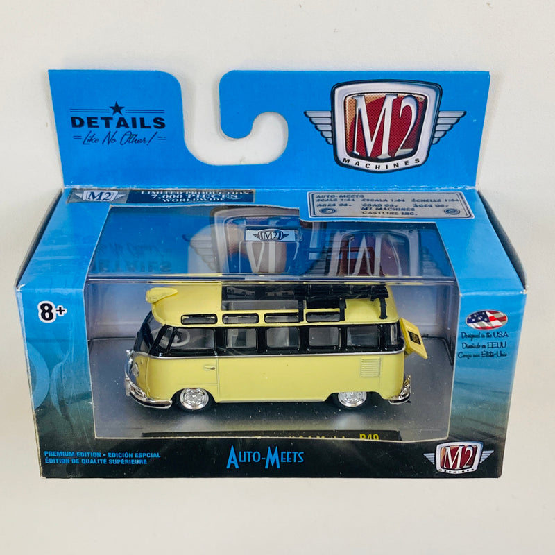 2019 M2 Machines Auto-Meets Limited Edition 1/7,000 Volkswagen 1959 VW Microbus Deluxe USA Model R49 amarillo Llantas de Goma