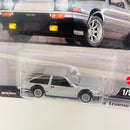 2024 Hot Wheels Premium Fast & Furious Rápidos y Furiosos Toyota AE86 Sprinter Trueno plata Llantas de Goma RR