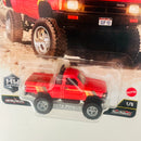 2025 Hot Wheels Premium Car Culture HW Off Road 1987 Toyota Pickup Truck rojo Llantas de Goma RR