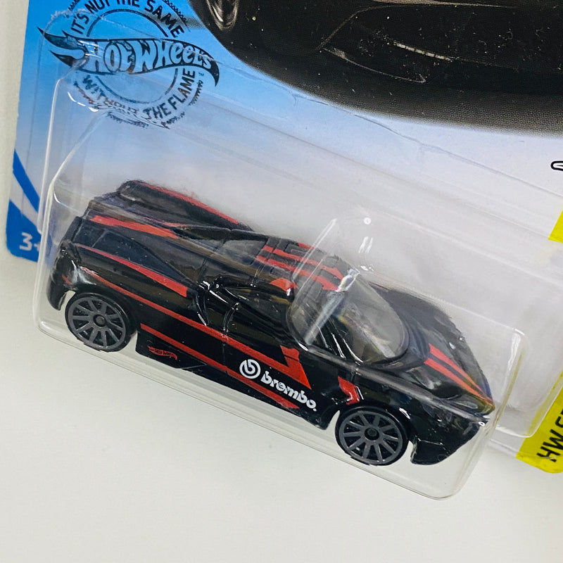 2019 Hot Wheels HW Speed Graphics Pagani Huayra negro 10SP