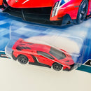 2023 Hot Wheels Premium Car Culture Speed Machines Lamborghini Veneno rojo CM6